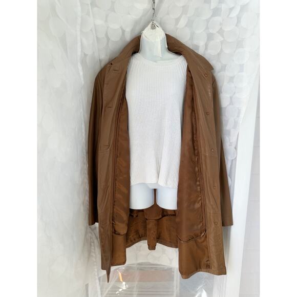 Wilsons Leather Womens 3 X Caramel Brown Coat THINSULATE Removable Lining WARM - Picture 3 of 14